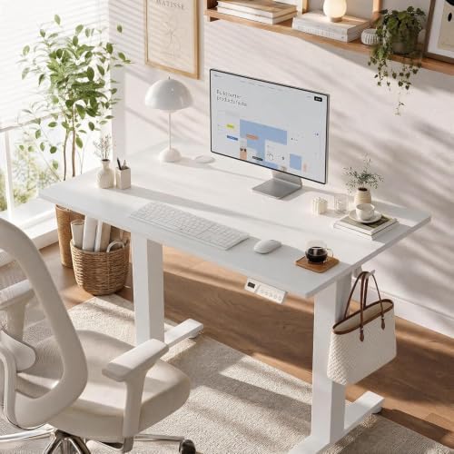 Claiks 32 x 19 Inch Electric Standing Desk White - Image 2
