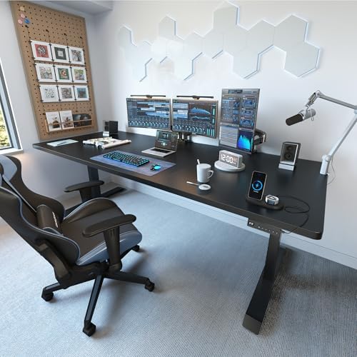FEZIBO Standing Desk 83 × 37 Inch Electric Height Adjustable, Black - Image 2