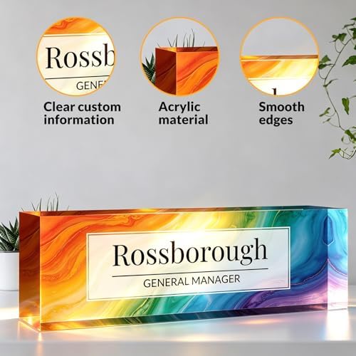 Custom Name Plate for Desk, Desk Name Plate Personalized, Acrylic Desktop Ornament, Stylish Office Decor, Appreciation Present for Boss, Social Worker, Teacher, Nurse, Employee - Image 4