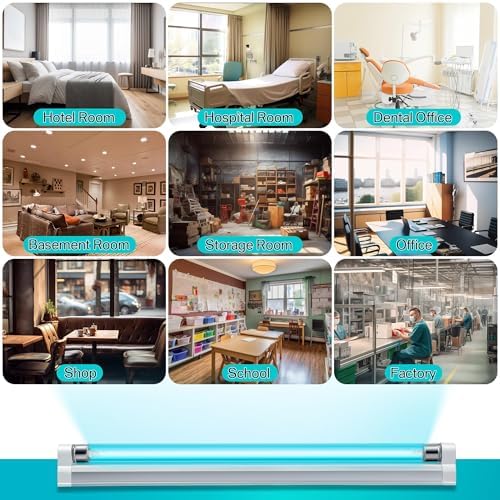 2 Pack 8W UVC Light with Ozone, for Shoes Closet Cabinet Bathroom - Image 7