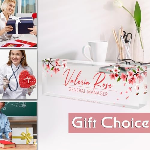 Custom Name Plate for Desk, Acrylic Desk Name Plate Personalized, Employee Appreciation Gifts, Office Desk Accessories for Woman Teacher Nurse, Coworker Gifts for Manager Assistant - Image 6