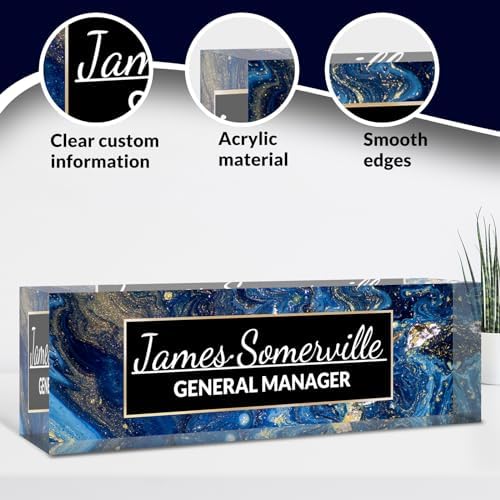 Desk Name Plate Personalized, Custom Name Plate for Desk, Acrylic Desktop Accessories, Office Gift & Decor for Women Men, Teacher Nurse Boss Employee Appreciation Gifts - Image 3