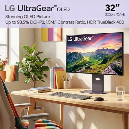 LG Ultragear 32GX870A-B 32" Dual-Mode Gaming Monitor Bundle | 4K UHD (3840×2160) 240Hz / FHD 480Hz, OLED Display, 0.03ms, G-SYNC, FreeSync Premium Pro, HDMI & DisplayPort + Cable Ties + More - Image 6