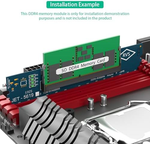 Mustpoint Laptop SO DDR4 RAM to Desktop DDR4 Adapter Card, Memory Tester SO DIMM 4 to ddr4 Converter - Image 6