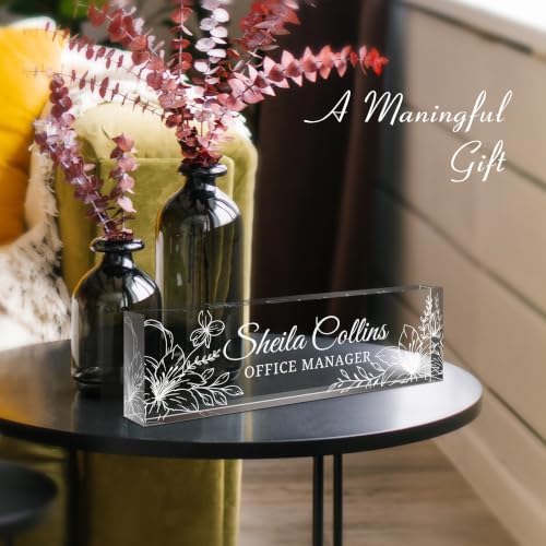 Custom Engraved Name Plate for Desk, Acrylic Desk Name Plate Personalized - Image 6