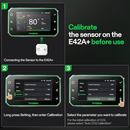 VIVOSUN 4-in-1 Grow Sensor, Monitor Temp, Humid, CO2, Light, VPD for E42A+ - Image 2