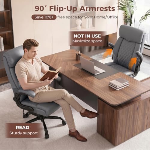 High Back Executive Office Chair with Inflatable Lumbar Support - Image 5