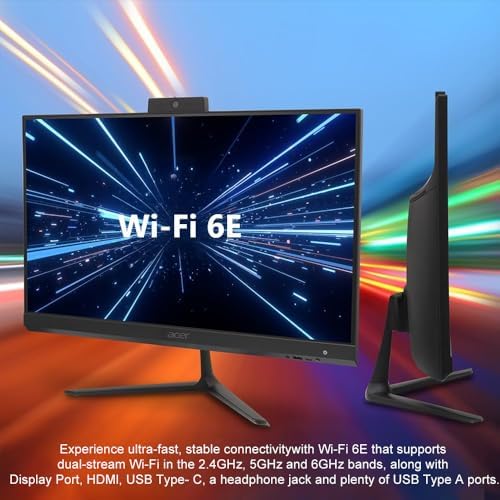 Acer Aspire 27" All-in-One Desktop Computer • 8-core AMD Ryzen 7 5825U • 64GB RAM • 1TB SSD • Office 365 for The Web • HDMI + DisplayPort, Wi-Fi 6E • Wireless Keyboard & Mouse • Windows 11 - Image 6