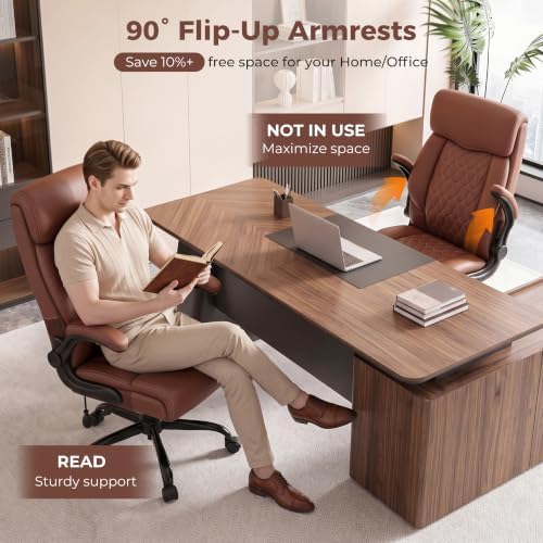 High Back Executive Office Chair with Inflatable Lumbar Support - Image 3