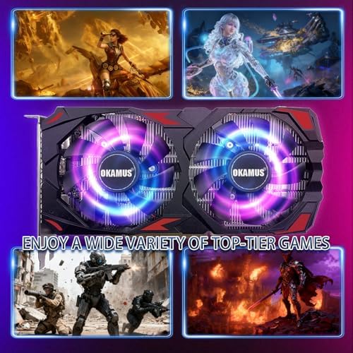 RX 590 8GB 2304SP Gaming Graphics Card GDDR5, 256bit PCIe 3.0 x16,8-Pin Input DirectX 12 GPU for Gaming PC, DPx2+HDMI Output, 1080P Display, Dual Fan Cooling with Low Noise and Quiet Work - Image 4