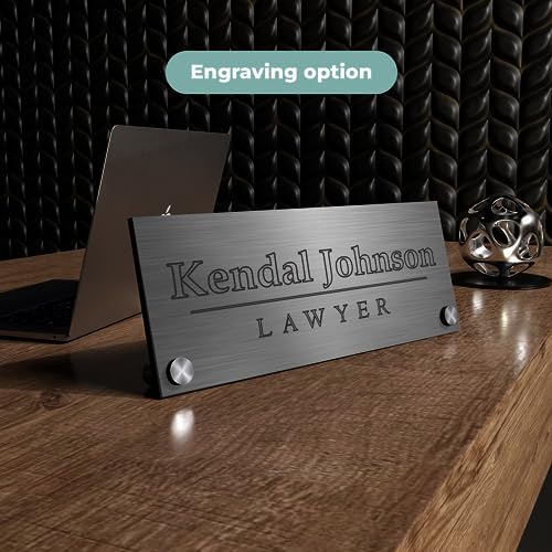 EGD ACM Desk Name Plate Personalized I Custom Office Desk Accessories Decor I Personalized Name Plate I Color Options (10 x 3.5 Inch) (3. ACM) - Image 5