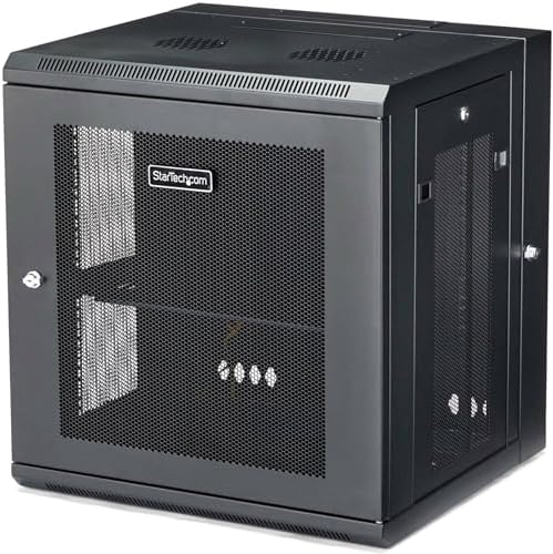 StarTech 12U Wall-Mount Cabinet, 19in, 4-Post, 16in Deep, 198lb (RK12WALHM) by StarTech