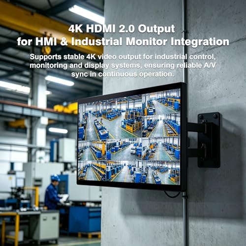 15.6" All-in-One Panel PC Industrial Computers, Android 12 Fanless Tablet RK3399 4GB RAM/64GB ROM, Embedded Touchscreen Computer HDMI 2.0 WiFi 5 Bluetooth 4.2 for Office/Automation/Kiosk/Bar/Warehouse - Image 5