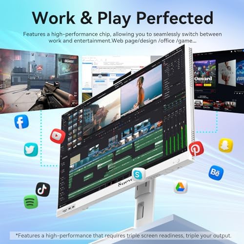 suevery Prebuilt All-in-One Desktop Computer 27Inch Core I5 14400F 32G RAM - Image 6