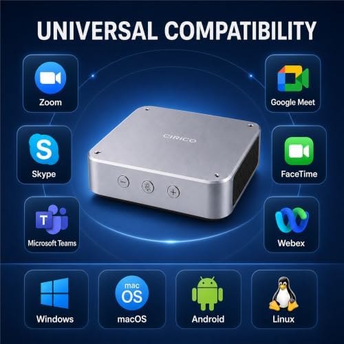 Conference Speakerphone, 4-Mic 360° Pickup, Bluetooth 5.3 & USB - Image 6