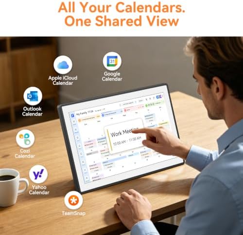 15.6" Smart Digital Calendar, Family Hub Planner (Black) - Image 2