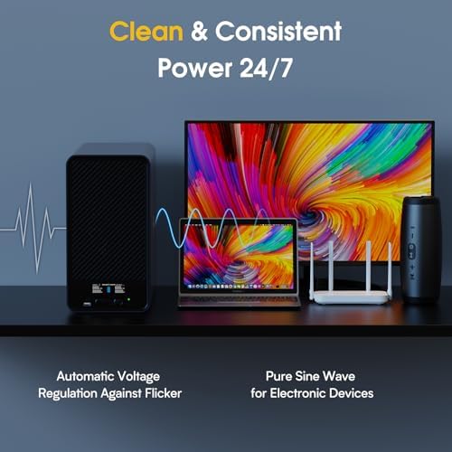 GOLDENMATE 1500VA/1000W Lithium UPS Battery Backup & Surge Protector, Gray - Image 4