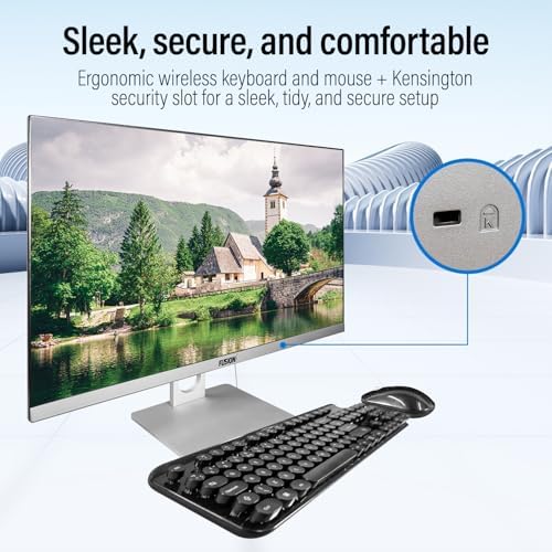 23.8" Full HD All in One PC Desktop Computer - 16GB RAM, 512GB SSD, Windows 11, Intel 15th Gen Quad-Core CPU, HDMI, USB 3.0 - AIO PC with Wireless Keyboard, Mouse, 3MP Web Camera - Image 4