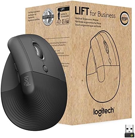 Logitech Lift for Business Vertical Ergonomic Wireless Mouse - Graphite by Unknown