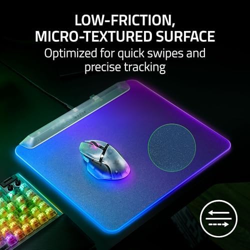 Razer Firefly V2 Pro Fully Illuminated RGB Gaming Mouse Mat, Phantom White - Image 6
