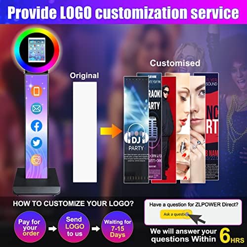 Portable Photo Booth for iPad 10.2" 10.5" 10.9" 11" 12.9" 13" Photobooth Machine Metal Shell Selfie Station RGB Ring Light Custom Logo for Parties Wedding Rental - Image 2