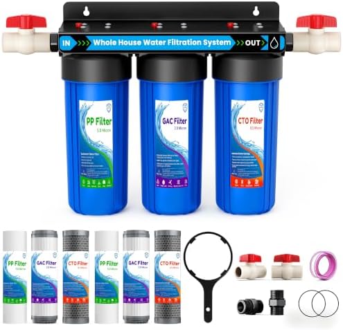 Whole House Water Filter System for Well Water,Extra 2 Sets Filter Included by xinshuo