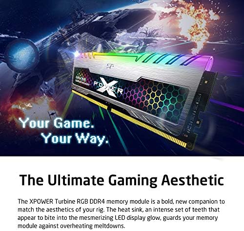 SP Silicon Power 32GB (2x16GB) XPOWER RGB Turbine Gaming DDR4 3200MHz (PC4 25600) 288-pin CL16 1.35V UDIMM Desktop Memory Module SP032GXLZU320BDB - Image 2