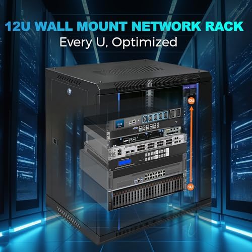 12U Rack, 17.7 Inch Depth Server Rack Network Cabinet for Home Lab - Image 6