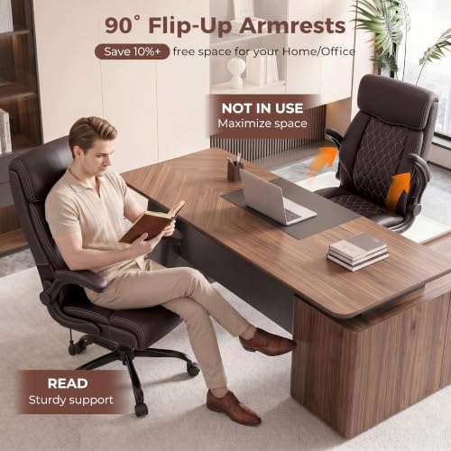 High Back Executive Office Chair with Inflatable Lumbar Support - Image 6