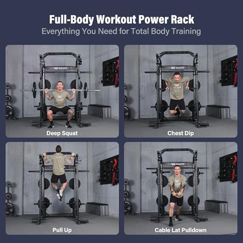 Major Fitness Drone2 Advanced Training Smith Machine – All-in-One Home Gym Squat Rack with Aluminum Pulley Set, Weight Bar, Dual LAT Pull-Down Systems & Cable Crossover Machine for Full-Body Workouts - Image 7