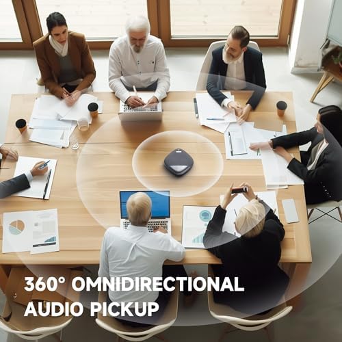 HORION Conference Speaker with Microphone, Wireless Bluetooth Speakerphone for Office Meeting Computer PC, w/8 Mics, 20ft Voice Pickup, 8H Call Time, AI Noise Cancelling, Portable with Zoom/Teams - Image 3