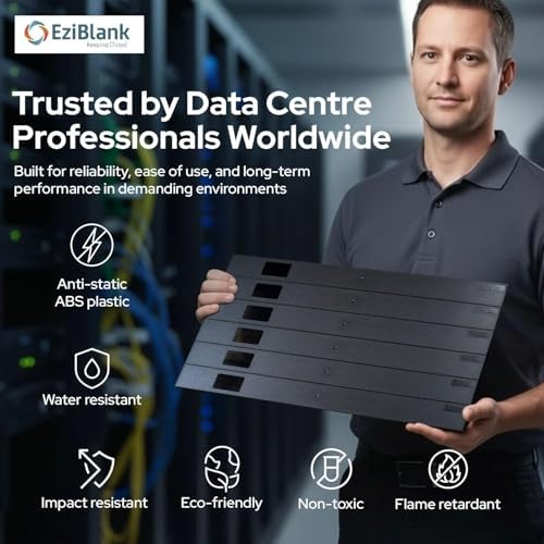 19" Black EZIBLANK Blanking Panels - 2 Sheets of 6RU Panels Per Box - Easy, Tool-Less Installation - Image 5