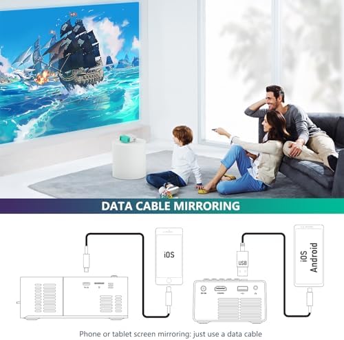 Mini Projector Portable for Gift, Led Outdoor Movie Projector - Image 5