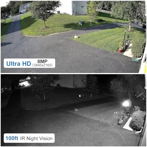 Anpviz 4K 16CH Black Dome PoE Security Camera System, 12PCS Wired IP Cams - Image 4