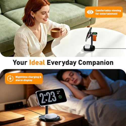 3 in 1 Fast Charging Station, 15W Magnetic Wireless Charger Stand - Image 7