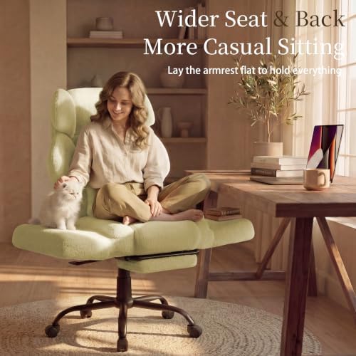 Big and Tall Office Chair with Flip Arms, Extra Wide Seat for Pets Sitting - Image 5