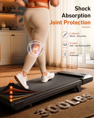 Superun Walking Pad with 6% Incline, 2.5HP Treadmill, 300 lbs - Image 5