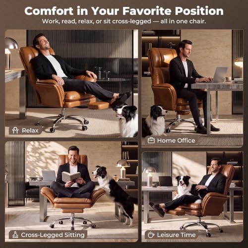 Big and Tall Office Chair, Flip Armrests for Pets & Cross Legged Sitting - Image 6