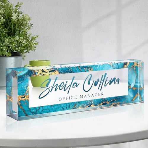 Custom Name Plate for Desk, Employee Appreciation Gifts, Office Decor by Spricoz