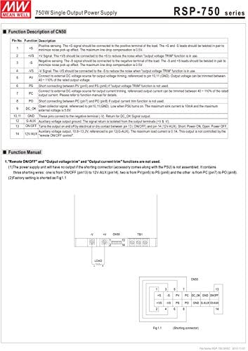 MEAN WELL RSP-750-48 AC to DC Switching Enclosed Power Supply with PFC Function, 48 Volt, 15.7 Amp, 753.6 Watt - Image 4