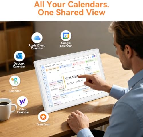 15.6" Smart Digital Calendar, Family Hub Planner (White) - Image 2