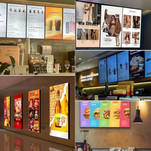 43 inch 4K Digital Signage Display, 2000nits High Brightness, LCD Monitor Slim Fit Frameless Advertising Display, Wall Mount Digital Display, CMS Remote Publishing, 7/24 Timer Switch, Built-in Speaker - Image 2