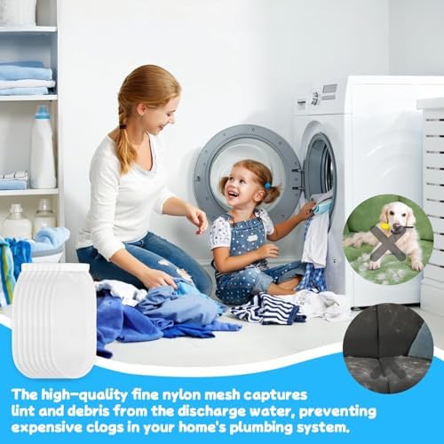 8-Pack Washing Machine Lint Trap Mesh Socks for Washer Discharge Hose - Image 5
