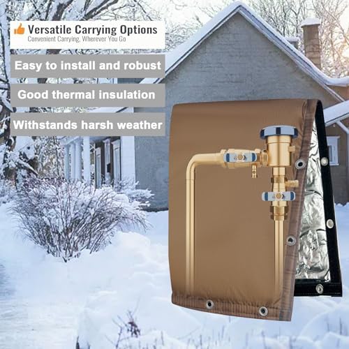 Backflow Preventer Insulated Cover (5˚F) Thick 6-Layer Fabric Pipe Insulation Cover (UV Coated) Winter Freeze Protection,for Water Well Pump Covers and Sprinkler Valve Covers (24" W X 26" H) - Image 6