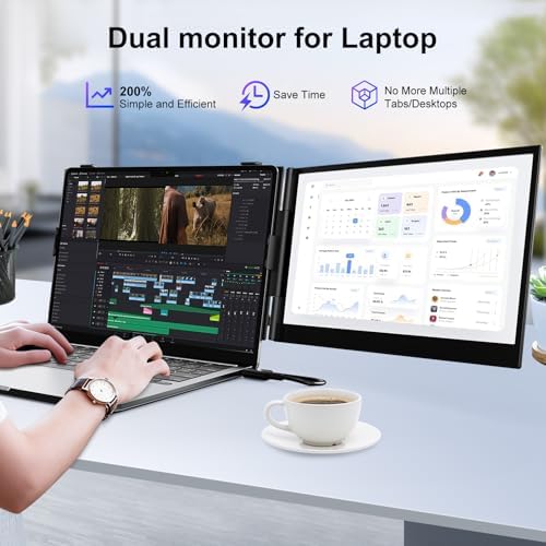 Laptop Screen Extender, 14" FHD 1080P IPS Portable Monitor for Laptop - Image 2
