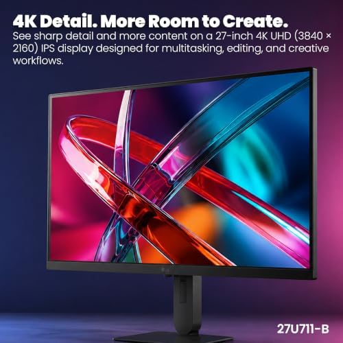 LG Ultrafine U7 27" UHD 4K IPS Monitor 27U711-B | 1-Pack Bundle + More | - Image 5
