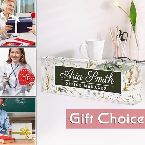 Custom Name Plate for Desk, Acrylic Desk Name Plate Personalized, Employee Appreciation Gifts, Office Desk Accessories for Woman Teacher Nurse, Coworker Gifts for Manager Assistant - Image 6