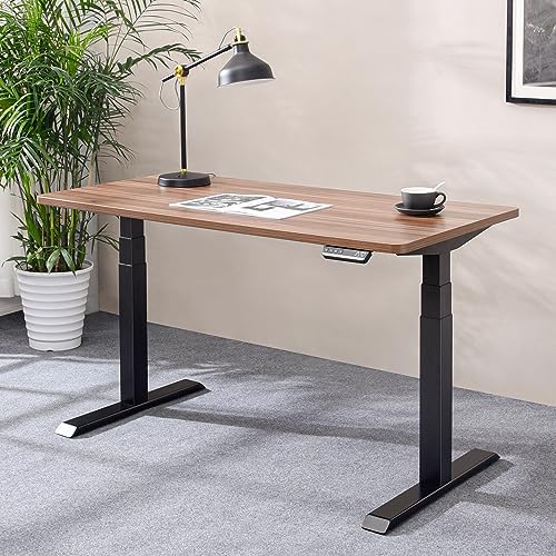 Fromann Dual Motor Standing Desk Frame 3 Tier Legs Sit Stand up Electric Height Adjustable Desk Base for Home and Office (Black) - Image 2