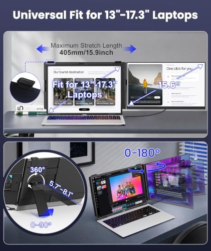 Laptop Screen Extender 15.6" FHD 1080P Portable Monitor - Image 6