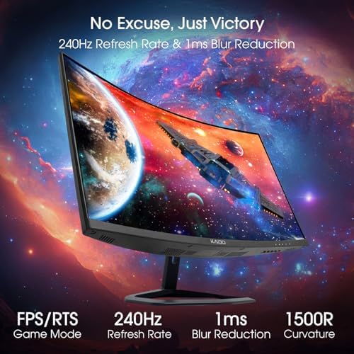 Kado Dual 2-Pack 27" Curved 1500R 240Hz 1ms 1920x1080 Gaming Monitor - Image 2